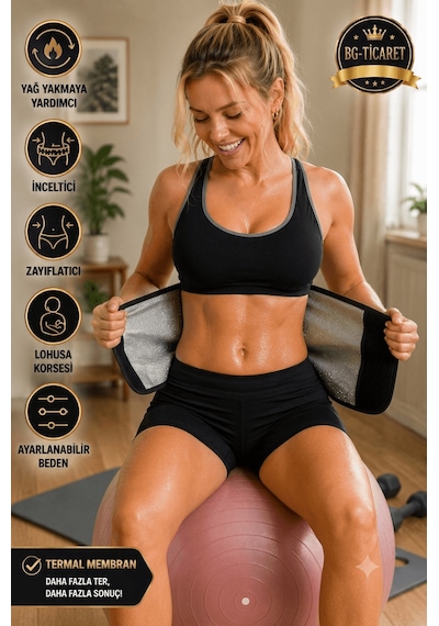 Unisex Termal Terletici Korse Bel Göbek İnceltici Şekillendirici Kemer Fitness Lohusa Korsesi