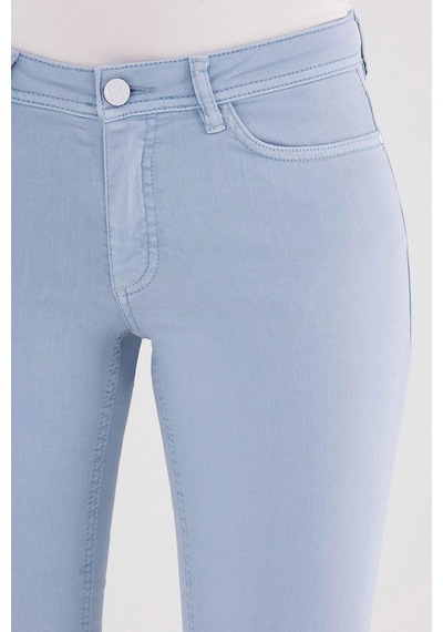 Explosion Minimalist Slim Fit Kadın Pantolon - Günlük Kullanım Açık Mavi