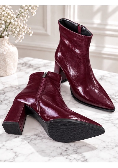 Dabab Shoes Yona Kadın Bordo Kırışık Rugan Sivri Burun Ön Dikiş Detaylı Fermuarlı İçi Sıcak Astarlı 7 Cm Kalın Topuklu Bot Bootie Dabab Shoes Yona Kadın Bordo Kırışık Rugan Sivri Burun Ön Dikiş Detaylı Fermuarlı İçi Sıcak Astarlı 7 Cm Kalın Topuklu Bot Bootie