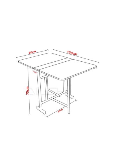 Çok Amaçlı Açılır Katlanır Ahşap Kelebek Masa Kahverengi 60x120