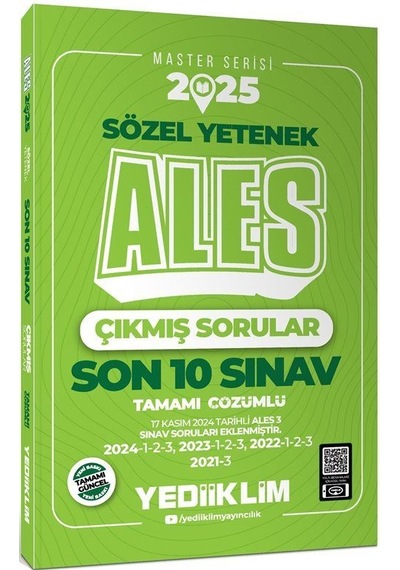 2025 Ales Master Serisi Sözel Yetenek Tamamı Çözümlü Son 10 Sı...