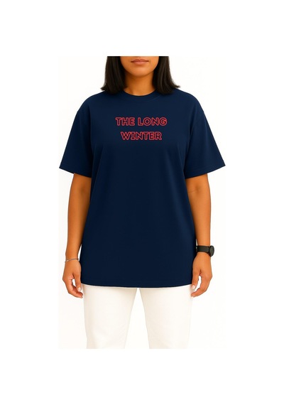 Bahriyeli Collection Oversize The Long Winter Yabancı Dizi Göğüs Baskılı Unisex T-shirt Lacivert Bahriyeli Collection Oversize The Long Winter Yabancı Dizi Göğüs Baskılı Unisex T-shirt Lacivert