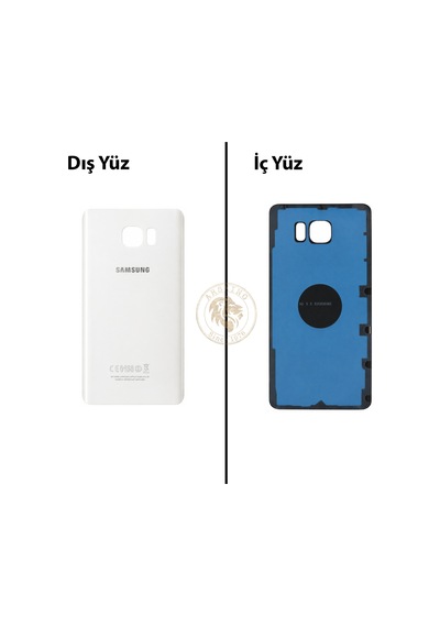 Samsung Galaxy Note 5 Beyaz Renk Arka Kapak Arka Cam Batarya Kapağı Pil Kapağı Lazer Kesim Back Cover Galaxy Note 5 Uyumlu