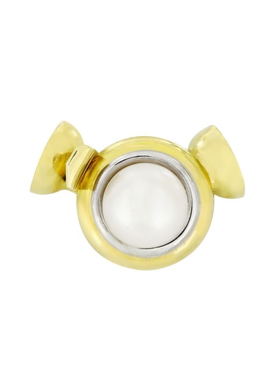 Altın İncili Klips T007723 Gri - Gold