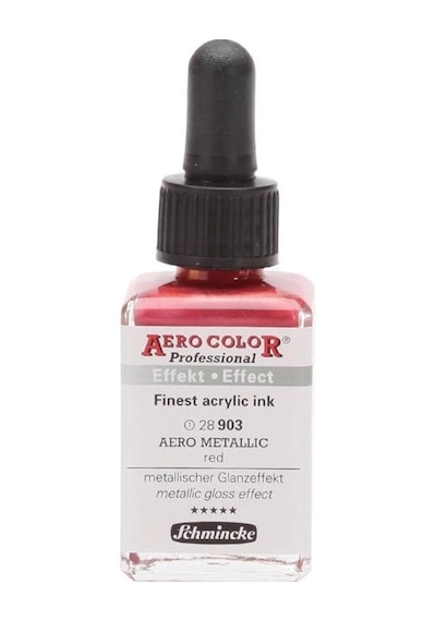 Schmincke Aero Color Akrilik Mürekkep 28 Ml. 903 Aero Metallic Red Diğer