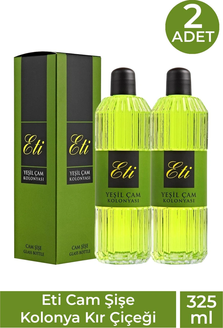 Eti Cam Şişe Kolonya Yeşilçam 325 Ml 2 Adet