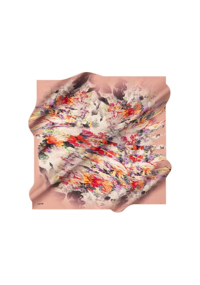 Aker Açık Pembe 90x90 İpek Krep Saten Eşarp Açık Pembe Açık Pembe