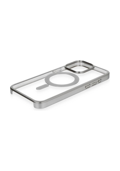 Apple iPhone  Uyumlu,  15 Pro Max Kılıf Erozi Magsafe Kapak - Gümüş