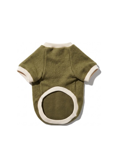 Natura Köpek Polar Sweatshirt Kapüşonsuz Yumuşak Polar Köpek Kıyafeti Nefti Yeşil