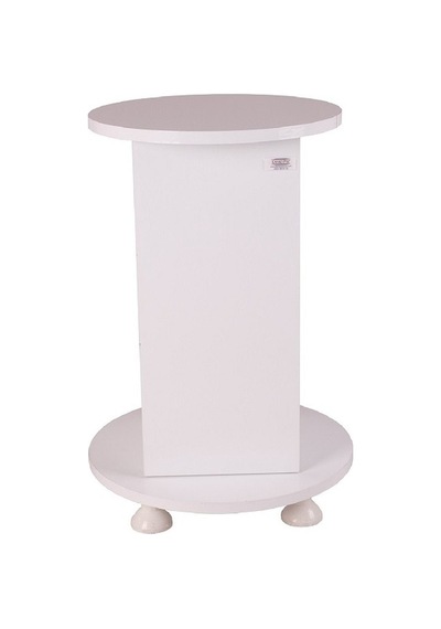 Kanki Pet Silindir Kuş Kafes Standı Beyaz 34 Cm Çap