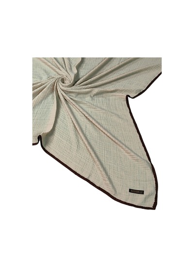 Mim Eşarp Mısırlı Eşarpları Biyeli Müslin Düz Renk Eşarp 100x100cm Krem