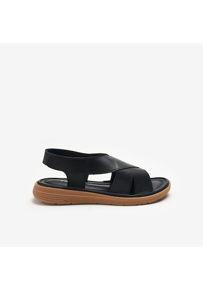 Nero Black Sandalet Kadın 49m1 Frau Cachemıre Comforttech Leather Sandals Wıth Back Strap siyah