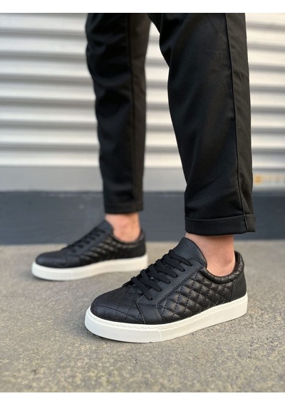 Aymood Jy166 Prestige Bağcıklı Cilt Kapitone Desenli Erkek Günlük Sneaker Ayakkabı Cbt - Siyah Aymood Jy166 Prestige Bağcıklı Cilt Kapitone Desenli Erkek Günlük Sneaker Ayakkabı Cbt - Siyah