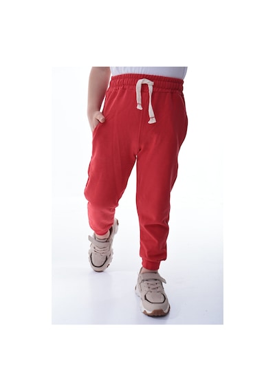 Unisex Çocuk %100 Pamuk Günlük Jogger Eşofman Altı 12 Ay 5 Yaş Kırmızı