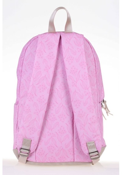 Kaukko Wichlight Pembe-mor Çiçek Desenli Okul ve Günlük Sırt Çant