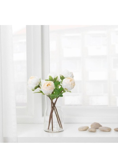 Ikea Smycka Yapay Şakayık Dalı 30 Cm Beyaz Marul Yeşili Beyaz - yeşil