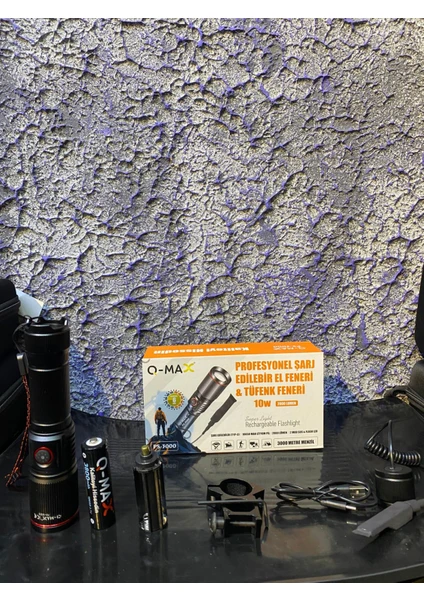 Q-max Ps-3000 Profesyonel El Feneri 2000 Lümen Yeşil - Siyah