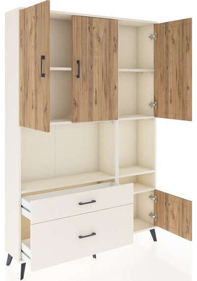 Arges Dolap 7 Raflı 2 Çekmeceli 4 Kapaklı 132x30x195 Aytaşı-ç... Aytaşı
