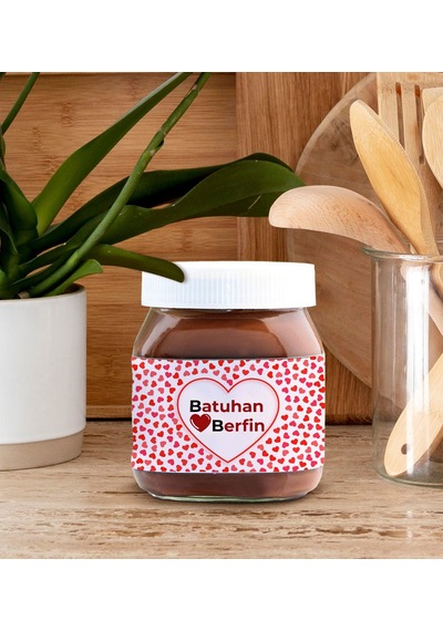 Bk Gift Sevgiliye Özel İsimli Papatya Kolye Ve Nutella 400gr. Hediye Seti, Sevgililer Günü Hediye, Doğum Günü Hediyesi, Sevgiliye Hediye-5