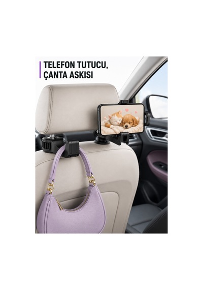 8753tknd Ayarlanabilir Araç Telefon Tutucu Ve Koltuk Başlığı Askılığı 893hmng Çok Renkli Çok Renkli
