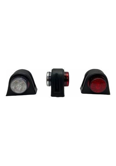 12v-24v Takoz Lambası Büyük Beyaz-kırmızı 5 Ledli