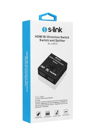 S-link Sl-lu613 2'li Hdmı 2 Yönlü Çoklayıcı-188639