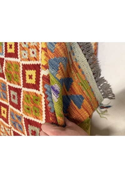 El Dokuma Afgan Kilim 100% Yün Kök Boya Harıka Desenlı Yeni Model Çok Renkli