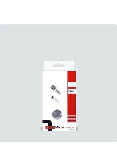 Htc LG Uyumlu Sony Micro Usb Şarj Kablosu Powerbank Için 25Cm