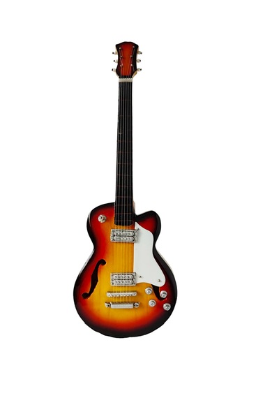El Yapımı 1/4 Ölçek Minyatür Elektro Gitar Gibson Es-275 Sunburst