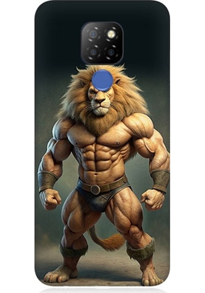 General Mobile Gm20 Uyumlu Kaslı Aslan Desenli Silikon Kılıf