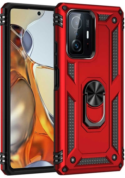 Xiaomi Mi 11T 5G Kılıf Zore Vega Yüzüklü Standlı Zırh Kılıf