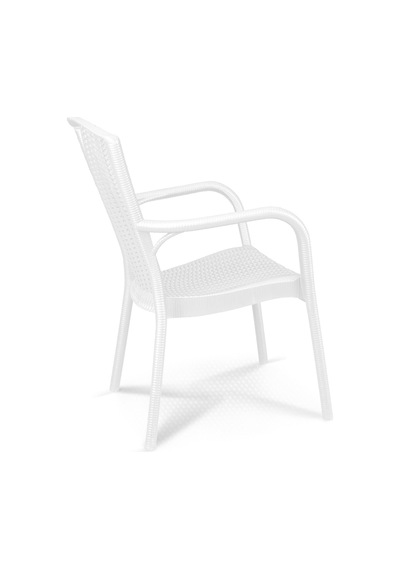 Mandella Doğa Rattan Koltuk (4 Adet) Beyaz