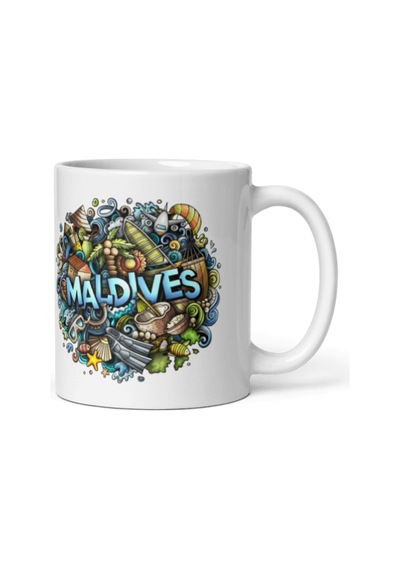 Maldivler Kupa Bardak 2 Adet Seyahat Hatıra Maldives Mug