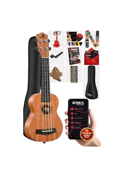 Rennes RD-24 Concert Ukulele (Çanta Capo Askı Metod Pena)
