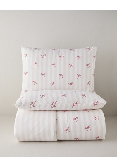Ribbon Glow Kolay Ütülenir Çift Kişilik Nevresim Seti 200x220 Cm Pembe