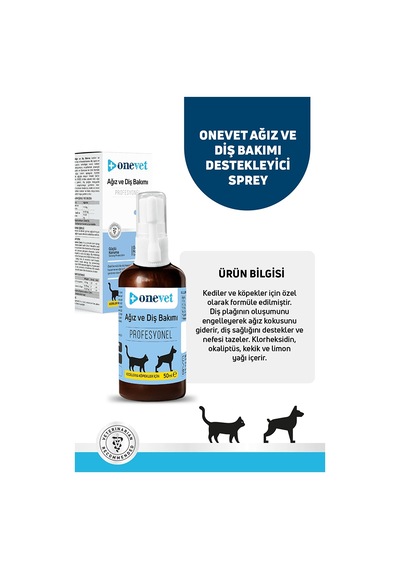 Onevet Kedi ve Köpekler İçin Ağız ve Diş Bakımı Destekleyici Damla 50 ml