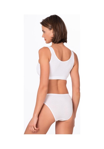 Kompedan Kadın Viskon Slip Beyaz | K23926 Beyaz