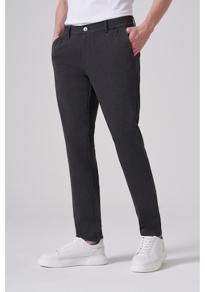 Morven Erkek Füme Trend Düz Tam Lastikli Slim Fit Pantolon 26ms003014050 Füme
