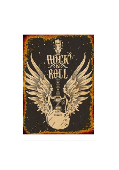 Bedeko Rock And Roll Hediyelik Mdf Tablo 50 Cm X 70 Cm