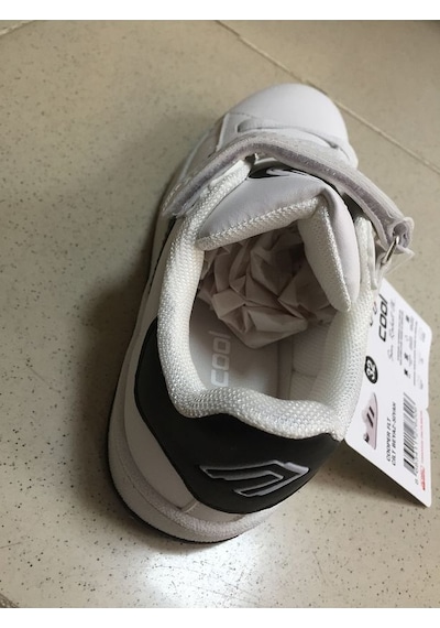 Cool Cooper Çocuk Bantlı Cilt Sneaker Spor Ayakkabı Beyaz / Siyah SİYAH-BEYAZ