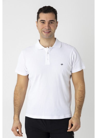 Crozwise Pamuk Pike Waffle Polo Yaka Tişört Beyaz 7152-08