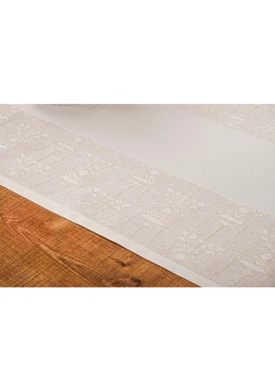 Ayda Jakar Polyester Kumaş Bej Runner 45x150 Cm 1416 Bej