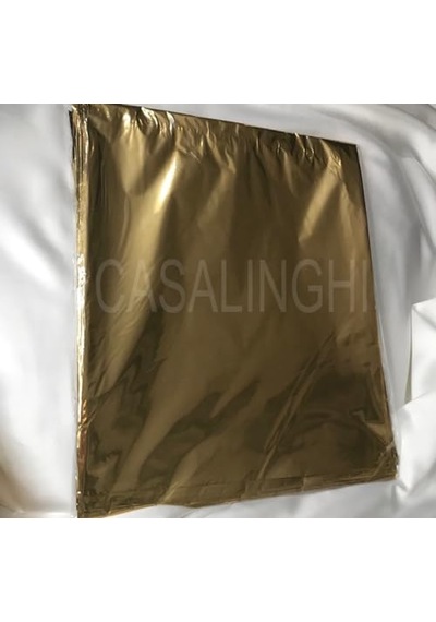 Gold Tek Renk Metalize Hediye Poşeti Bantlı 30x35 Cm 100'lü Altın Genel