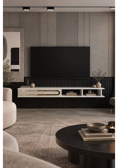180dhdxtda2btg Riva Pleksi Desen Duvara Monte Tv Sehpası Beyaz-traverten-gümüş 180dhdxtda2btg Riva Pleksi Desen Duvara Monte Tv Sehpası Beyaz-traverten-gümüş