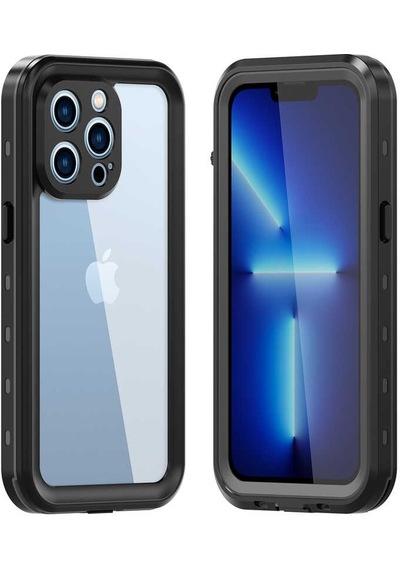 Apple iPhone 13 Pro Uyumlu 1-1 Su Geçirmez Kılıf-siyah Siyah Siyah
