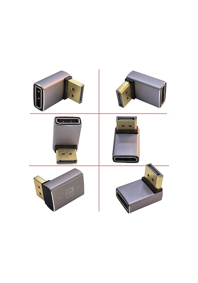 90 Derece Displayport Çevirici L Displayport Çevirici