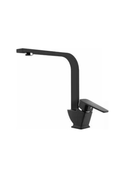Tema 61012L-2M Slim Borulu Kare Kuğu Lavabo Bataryası Mat Siyah