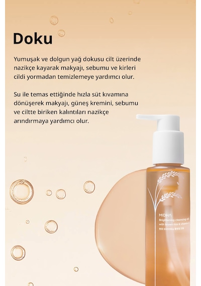 Midha Brown Rice & Vitamin C Brightening Cleansing Oil 150 G