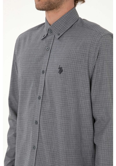 U.s. Polo Assn. Erkek Siyah Gömlek Desenli 50316598-vr046 Siyah