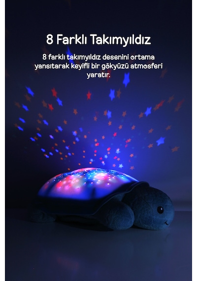 Cloud-b Melodili Parıldayan Yıldızlı Peluş Kaplumbağa 29,5x20x10,5 Cm